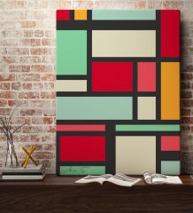 Kişiye Özel Mondrian Kanvas Tablo (50 x 70 cm.) 2