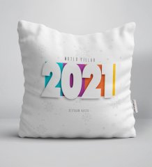 BK Gift Kişiye Özel 2023 Mutlu Yıllar Beyaz Yastık-5