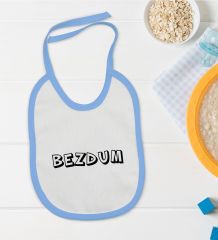 BK Kids Bezdum Tasarımlı Mavi Bebek Mama Önlüğü-2