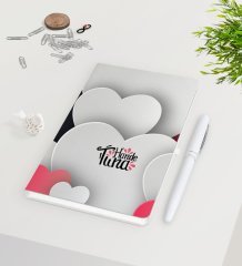 Kişiye Özel Sevgililer Günü Beyaz Defter Kalem Seti-130