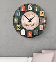 BK Home Dekoratif Retro 45cm Mdf Duvar Saati
