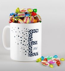 Kişiye Özel Harf Kupa ve Haribo Şeker Hediye Seti-5