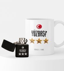 Kişiye Özel Yüzbaşı Temalı Çakmak ve Kupa Seti - 1