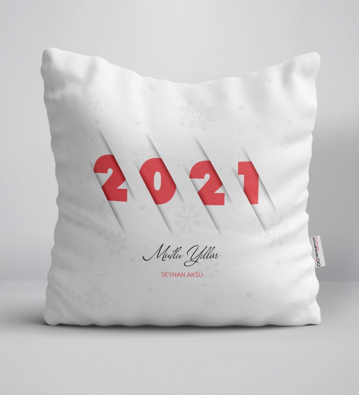 BK Gift Kişiye Özel 2023 Mutlu Yıllar Beyaz Yastık-2
