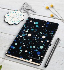 Kişiye Özel İsimli Siyah Defter Kalem Ve Anahtarlık Hediye Seti-21