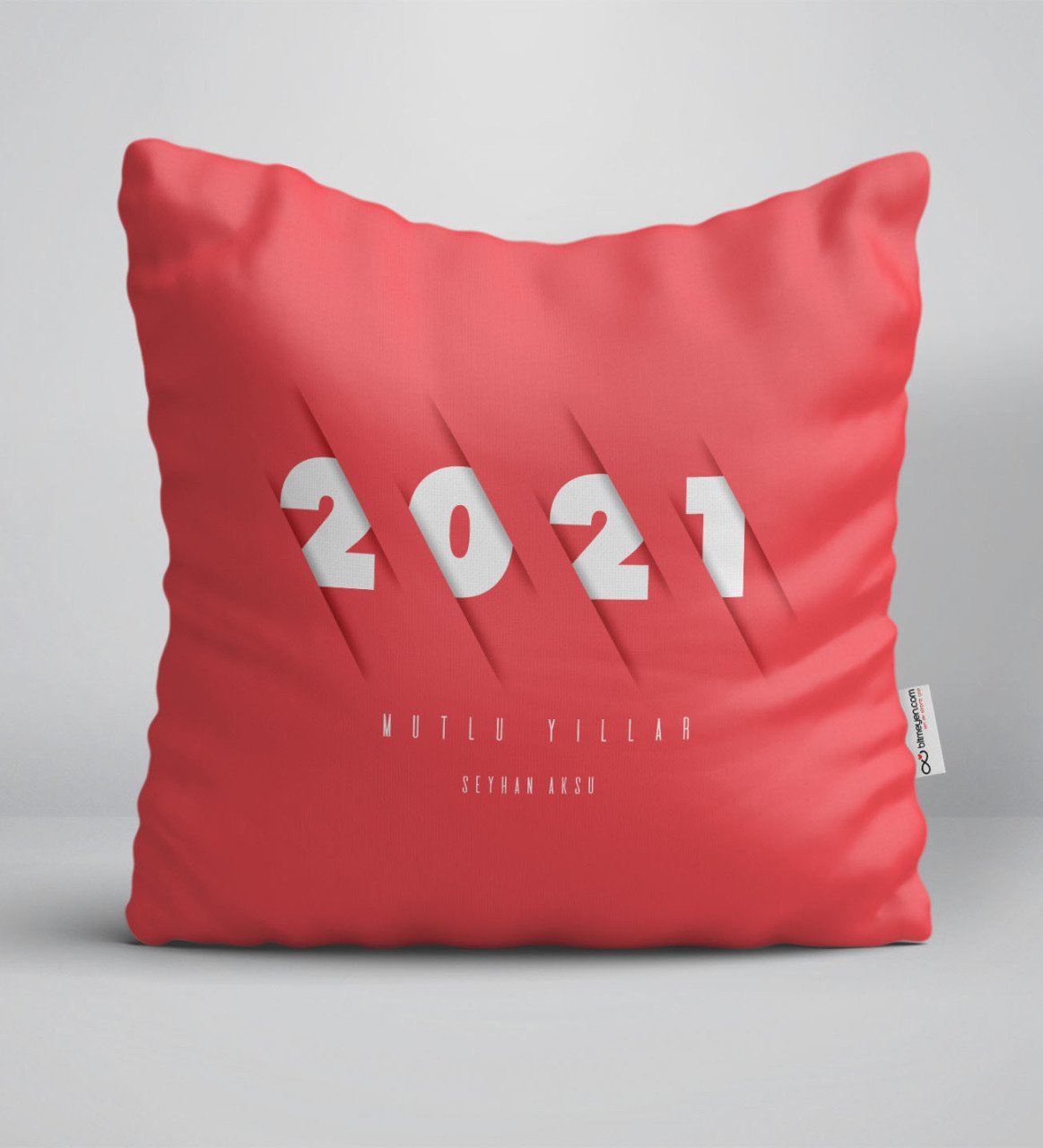 BK Gift Kişiye Özel 2023 Mutlu Yıllar Beyaz Yastık-1