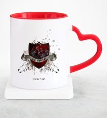 Kişiye Özel Mesleki Özel Harekat Kırmızı Kalpli Kupa Bardak - 2