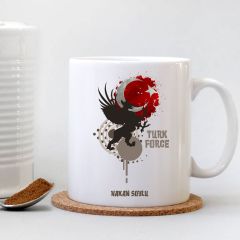 Kişiye Özel Turk Force Beyaz Kupa Bardak