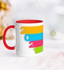 BK Gift Kişiye Özel 2023 Mutlu Yıllar Kırmızı Kupa ve Kar Tanesi Kolye-12