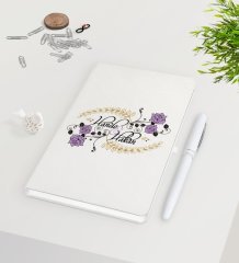 Kişiye Özel Sevgililer Günü Beyaz Defter Kalem Seti-124