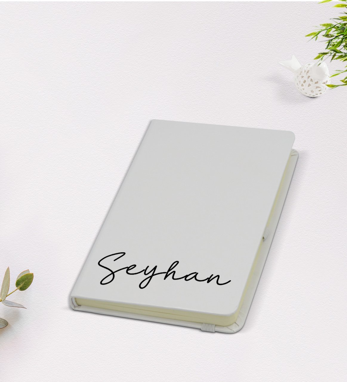 Kişiye Özel El Yazısı Tasarımlı 9x14cm Beyaz Defter - Model 1