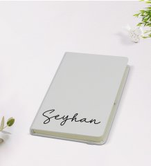 Kişiye Özel El Yazısı Tasarımlı 9x14cm Beyaz Defter - Model 1