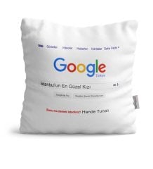 Kişiye Özel Google Şehrin En Güzel Kızı Saten Yastık - 1
