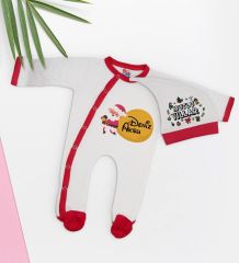 BK Gift Kişiye Özel Yılbaşı Temalı Tulum Zıbın ve Kukuletalı Şapka Seti-4