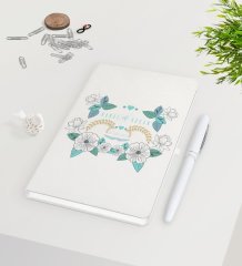 Kişiye Özel Sevgililer Günü Beyaz Defter Kalem Seti-123