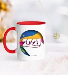 BK Gift Kişiye Özel 2023 Mutlu Yıllar Kırmızı Kupa ve Kar Tanesi Kolye-10