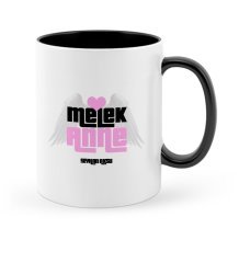 Kişiye Özel Melek Anne Siyah Kupa Bardak - 1