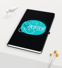 Kişiye Özel Doktor Temalı Siyah Defter - 14