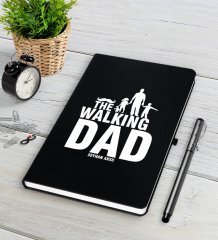 Kişiye Özel The Walking Dad Siyah Defter Kalem Seti
