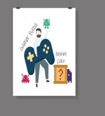 Kişiye Özel Babalar Günü Temalı Afiş Poster  50x70 cm 23-646