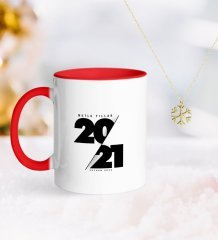 BK Gift Kişiye Özel 2023 Mutlu Yıllar Kırmızı Kupa ve Kar Tanesi Kolye-9