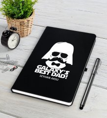 Kişiye Özel Galaksinin En İyi Babası Siyah Defter Kalem Seti