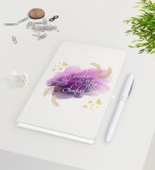 Kişiye Özel Sevgililer Günü Beyaz Defter Kalem Seti-121