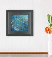 BK Gift Yaşam Çiçeği Tasarımlı Ahşap Çerçeveli Taş Duvar Dekoru-2