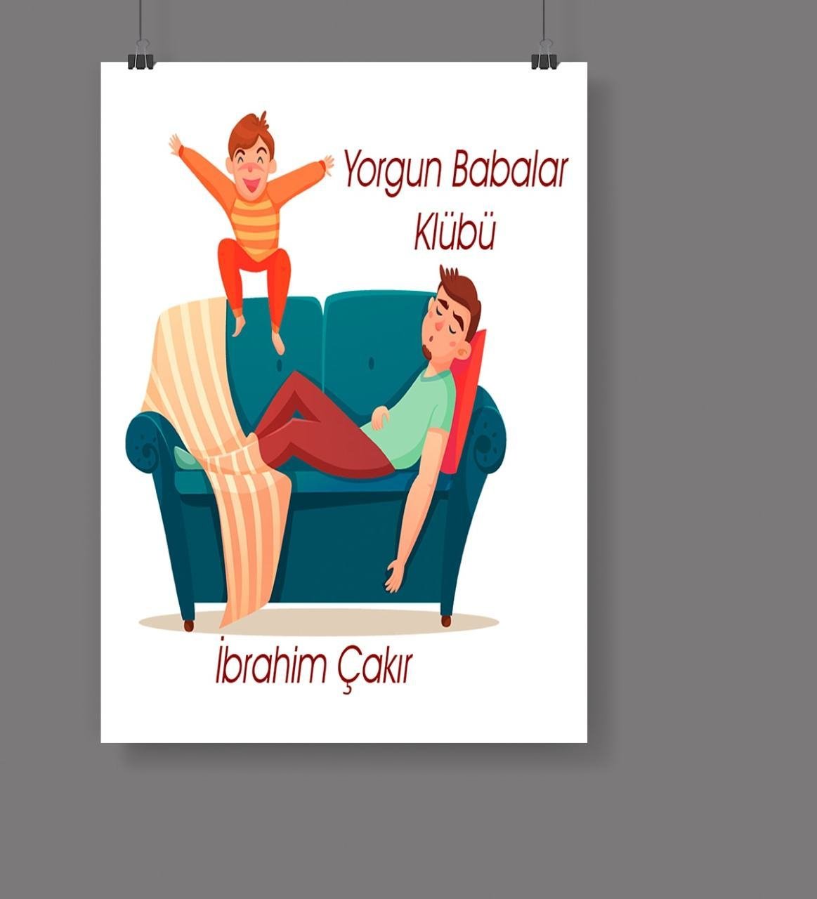 Kişiye Özel Babalar Günü Temalı Afiş Poster  50x70 cm 21-644