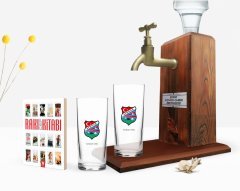 Kişiye Özel Renkli Baskılı Şırnak Tasarımlı Turistik İkili Rakı Bardağı Ahşap Rakı Standı ve Cep Kitabı Hediye Seti-1