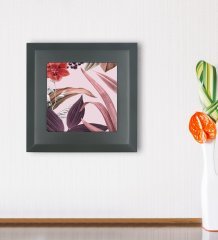 BK Gift Yapraklar Tasarımlı Ahşap Çerçeveli Taş Duvar Dekoru-9
