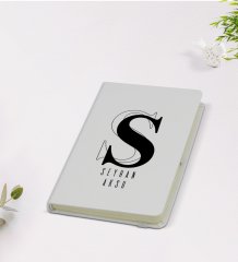 Kişiye Özel İsimli 9x14cm Beyaz Defter - Model 34