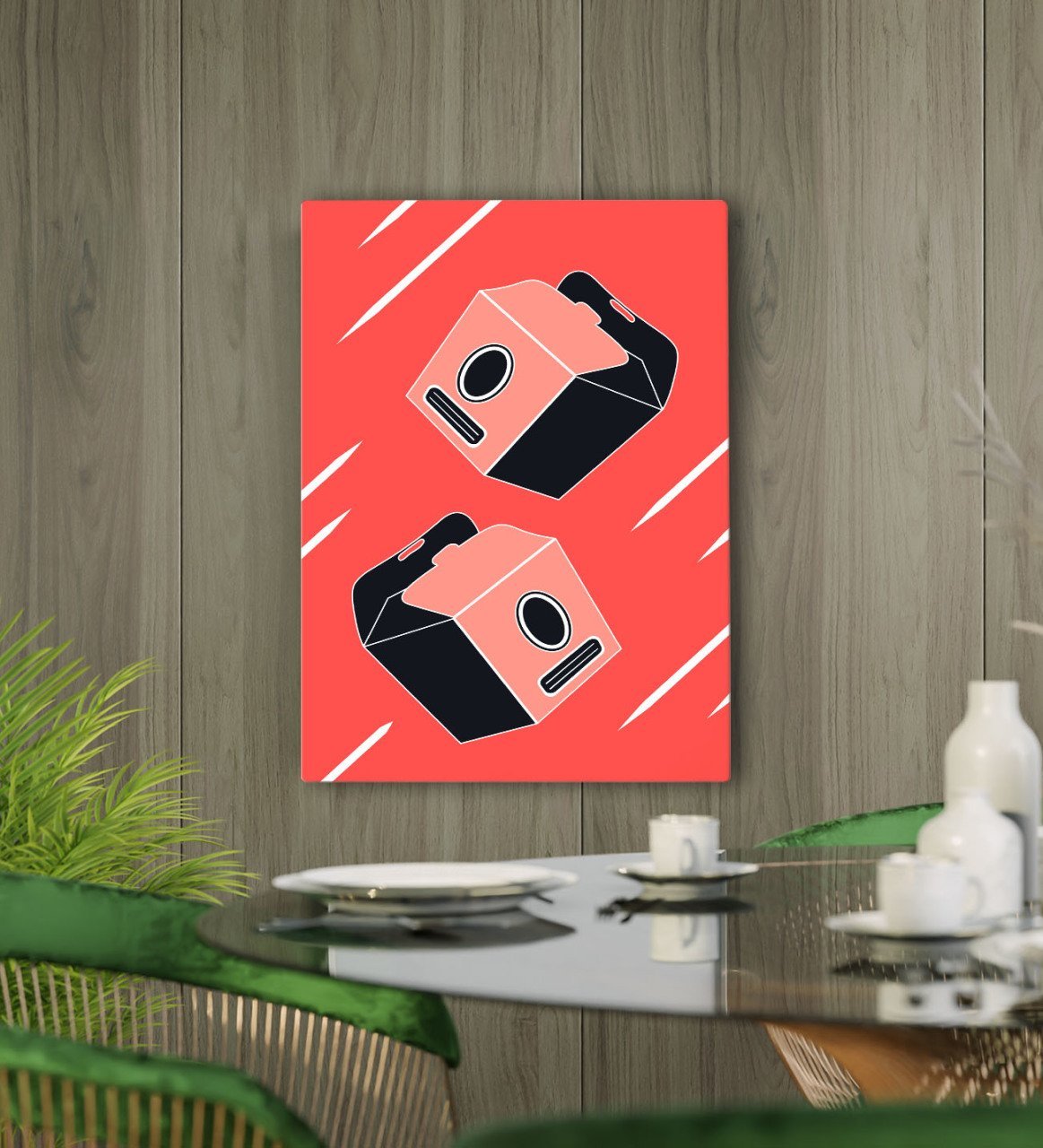 BK Gift Cafe & Bar & Restaurant Konseptli Kanvas Tablo 50x70cm-71