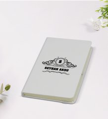 Kişiye Özel İsimli 9x14cm Beyaz Defter - Model 33