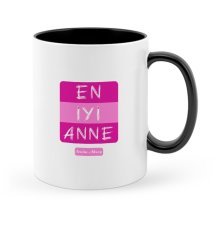 Kişiye Özel En İyi Anne Siyah Kupa Bardak - 4