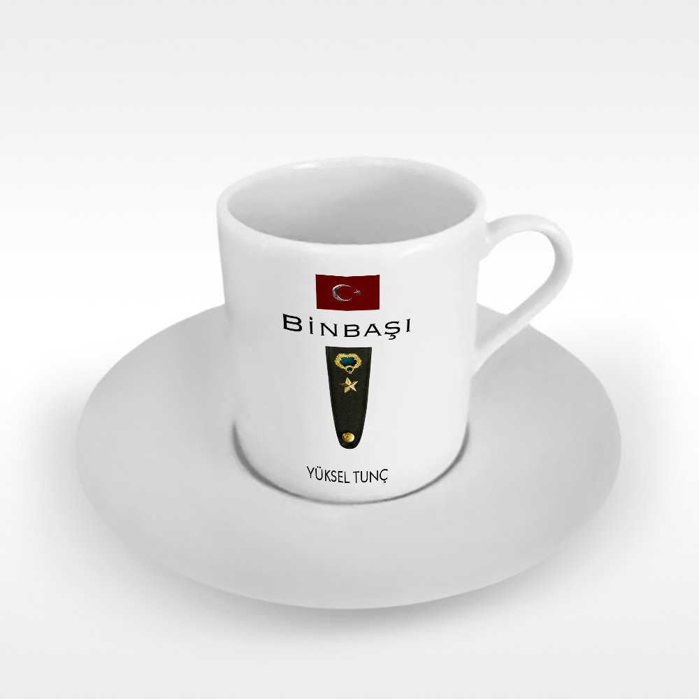 Kişiye Özel Mesleki Binbaşı Türk Kahvesi Fincanı
