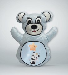 BK Gift Sevimli Sevimli Panda Tasarımlı Mavi Ayıcık Yastık-7