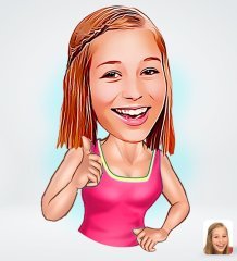 Kişiye Özel Abla Tasarımlı Dijital Karikatür-1