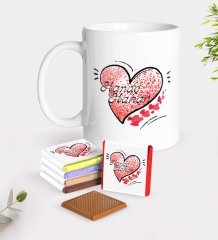 Kişiye Özel Sevgililer Günü Kupa ve Madlen Çikolata Seti-6
