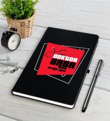 Kişiye Özel Doktor Baba Siyah Defter Kalem Seti-1