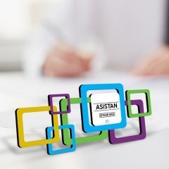 Kişiye Özel Mesleki Asistan Ahşap Masa İsimliği (Model J1)