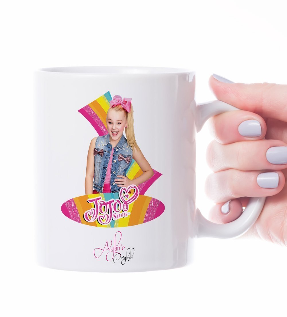 Kişiye Özel İsimli Jojo Siwa Beyaz Kupa Bardak - 2