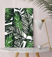 BK Gift Yaprak Tasarımlı Kanvas Tablo 30x50cm-1