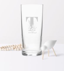 Kişiye Özel T Baş Harfli ve İsimli Rakı Bardağı