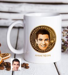 Kişiye Özel Bitcoin Karikatürlü Beyaz Kupa Bardak-3