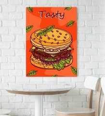 BK Gift Cafe & Bar & Restaurant Konseptli Kanvas Tablo 70x100cm-69