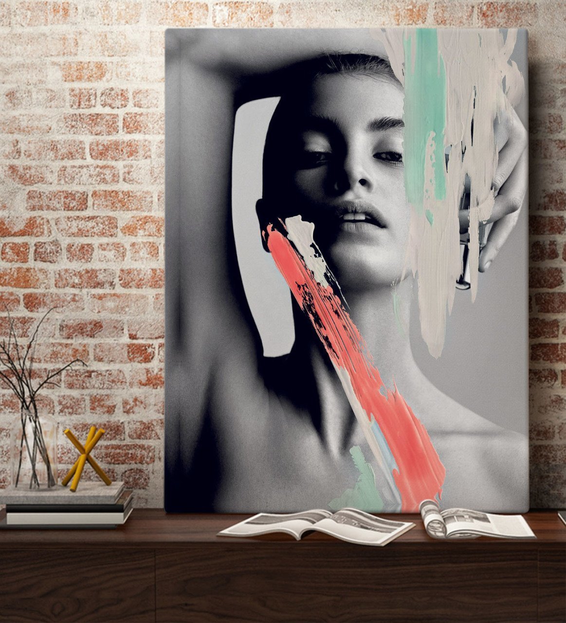 BK Gift Woman Art Tasarımlı Kanvas Tablo 70x100cm-14