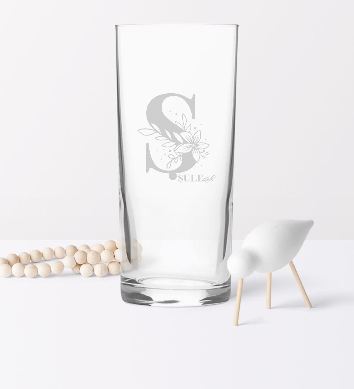 Kişiye Özel Ş Baş Harfli ve İsimli Rakı Bardağı