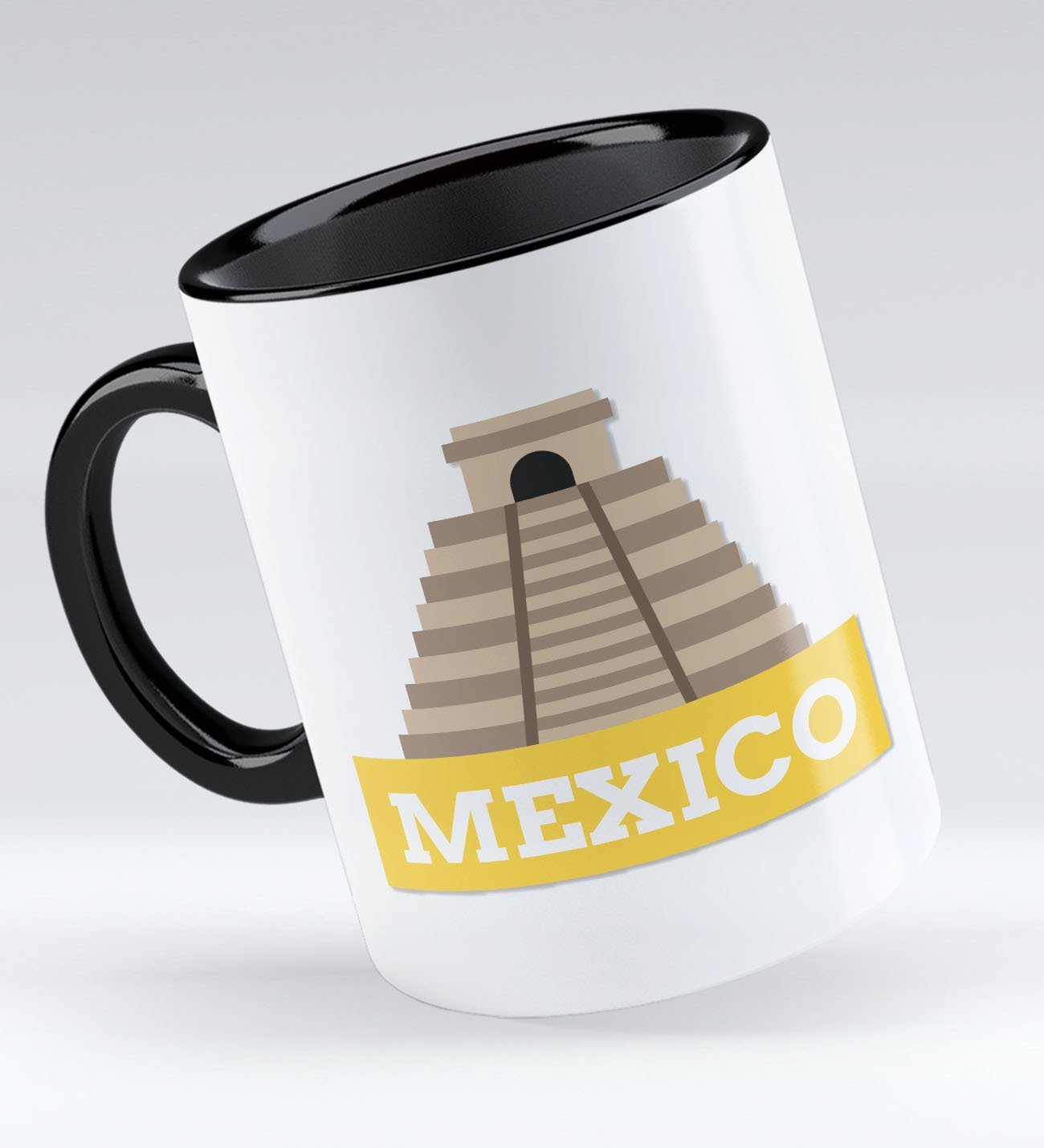 Bk Gift Mexico Tasarımlı Siyah Kupa Bardak - Model 1