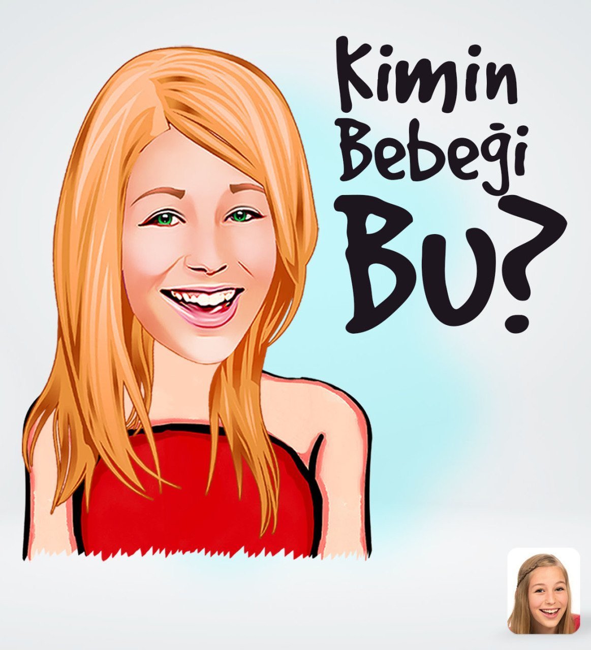 Kişiye Özel Kadın Kimin Bebeği Bu Tasarımlı Dijital Karikatür-1